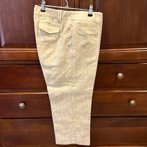 Ann Taylor Tan and Gold Holiday Party Pants